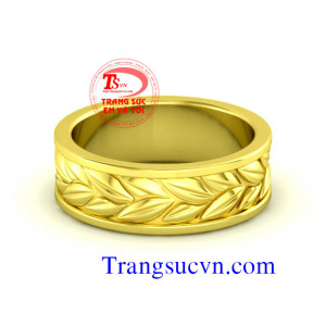 Nhẫn hoa văn may mắm