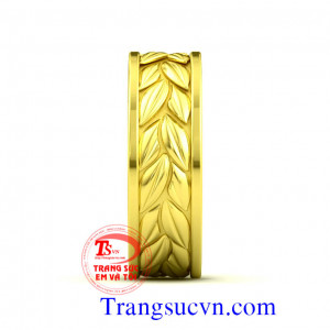 Nhẫn hoa văn may mắm