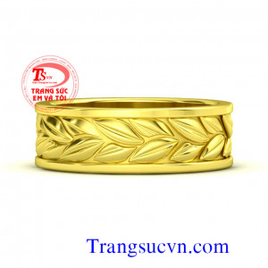 Nhẫn hoa văn may mắm