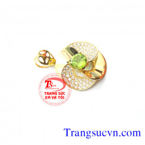 Mặt dây đá peridot thiên nhiên