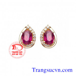 Ruby hoa tai và kim cương tự nhiên