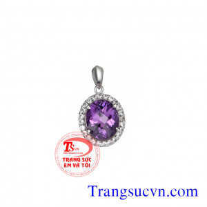 Mặt dây đá thạch anh tím