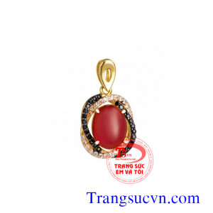 Mặt dây đá quý ruby thiên nhiên