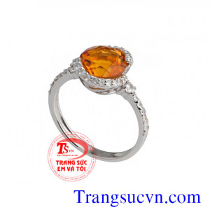 Nhẫn nữ vàng tây đá quý