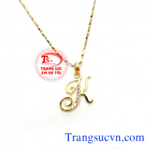 Mặt dây chữ K vàng 10k