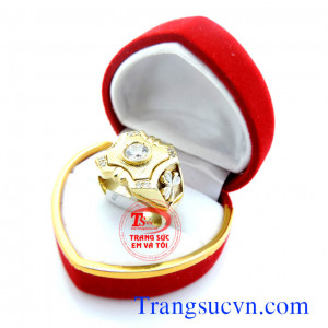 Nhẫn nam vàng tây sang trọng