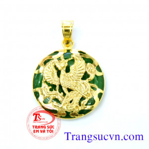 Mặt dây phượng hoàng vàng