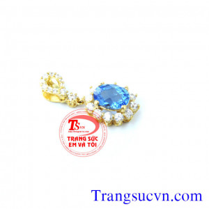 Mặt đá topaz mặt dây