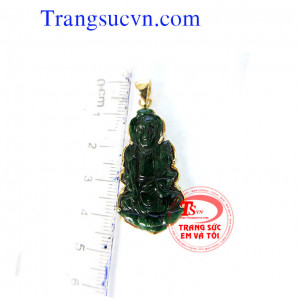 Mặt phật bản mệnh bọc vàng, mặt quan âm dây chuyền bằng bà di lặc ngà voi tượng da Tượng Phật Ngọc Quan Thế Âm Bồ Tát nghìn tay, Cận cảnh : bất Động Minh Vương vàng 18K,Mặt phật bản mệnh bọc vàng, mặt phật quan âm bọc vàng, mặt dây chuyền phật bằng vàng, 