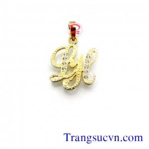 Mặt dây chữ  vàng tây 10k