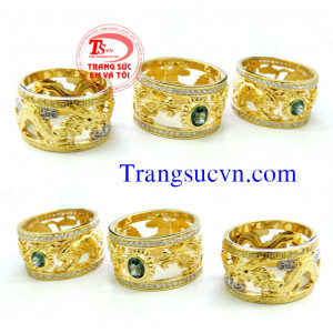 Nhẫn nam rồng,phượng,hổ