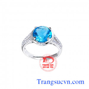 Nhẫn nữ vàng tây đá