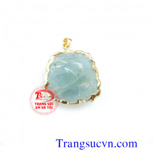 Mặt dây Phật Aquamarine đẹp
