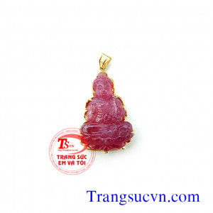 Mặt phật Adida ruby+vàng 10k