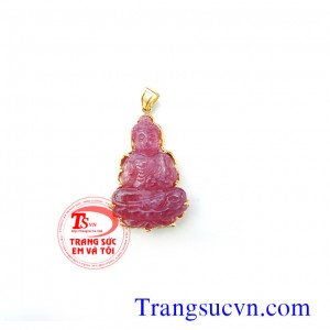 Mặt phật Adida ruby+vàng 10k