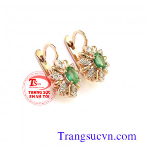 Hoa tai vàng tây Emerald