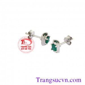 Bán Hoa tai emerald vàng tây,giá đôi bông tai emerald thiên nhiên có giấy kiểm định đá quý và vàng,đặt hoa tai vàng gắn đá quý tự nhiên theo yêu cầu
