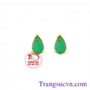 Hoa tai,doi bong tai,doi hoa tai,hoa tai da emerald,hoa tai ngoc luc bao,hoa ta dep,emerald,cặp bông tai,nu vang tay,nu đeo tai