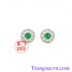 Cặp nụ emerald tròn