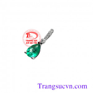 Mặt đá quý Emerald vàng trắng Bán mặt dây emerald thiên nhiên,có giấy kiểm định đá emerald và vàng,giá đá quý emerald tốt,đặt mặt dây chuyền vàng tây đính đá quý theo mệnh mộc,hỏa