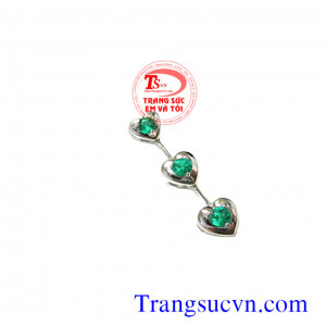 Mặt dây emerald 3 viên Mặt dây cánh bướm emerald Bán mặt dây emerald thiên nhiên,có giấy kiểm định đá emerald và vàng,giá đá quý emerald tốt,đặt mặt dây chuyền vàng tây đính đá quý theo mệnh mộc,hỏa