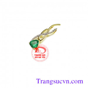 Mặt dây đơn giản emerald Mặt dây đá quý emerald Bán mặt dây emerald thiên nhiên,có giấy kiểm định đá emerald và vàng,giá đá quý emerald tốt,đặt mặt dây chuyền vàng tây đính đá quý theo mệnh Mộc và Hỏa