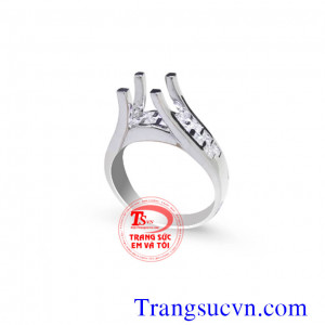 Vỏ nhẫn nữ vàng trắng