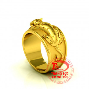 Nhẫn nam báo vàng tây