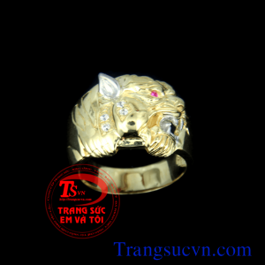 Ngày nay nhẫn nam là một món đồ trang sức không thể thiếu được,nhẫn nam vàng đá đẹp,Nhẫn đầu hổ nam đính đá