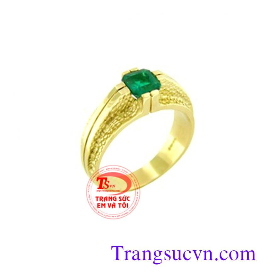 Nhẫn nữ emerald thiên nhiên