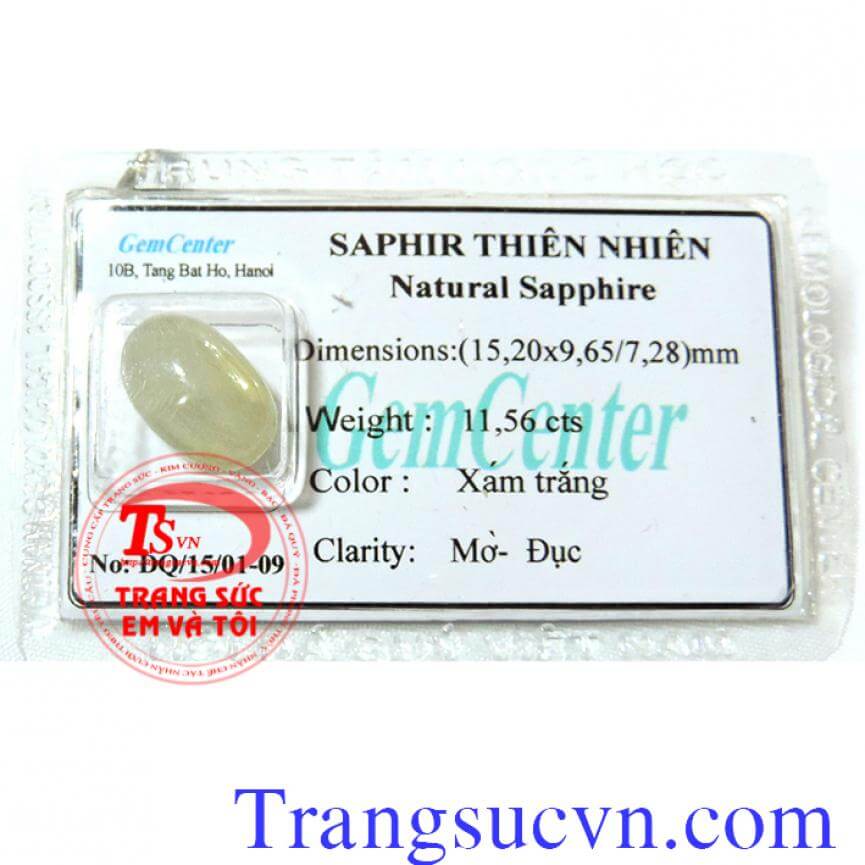 Saphire trắng xám