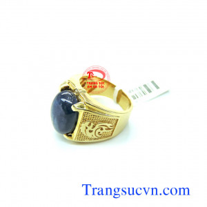 Nhẫn nam saphir vàng tây đẹp