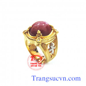 Bán và đặt Chiếc nhẫn vàng nam ruby thiên nhiên có giấy kiểm định bán toàn quốc,Uy tín, chất lượng và thanh toán an toàn tại việt nam
