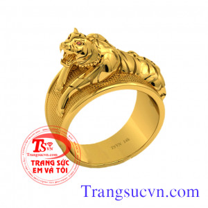 Nhẫn nam tuổi Dần    Nhẫn Nam Đầu Hổ dành thiết kế mới sang trọng, tinh tế. Hổ là biểu tượng của sức mạnh, sự chiến thắng và quyền lực