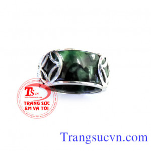 Nhẫn Cẩm thạch rồng vàng trắng