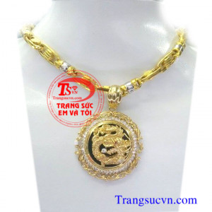 Mặt dây rồng chầu,Bộ Mặt dây chuyền rồng đẹp