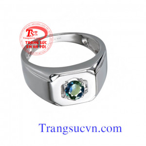 Nhẫn saphir vàng trắng