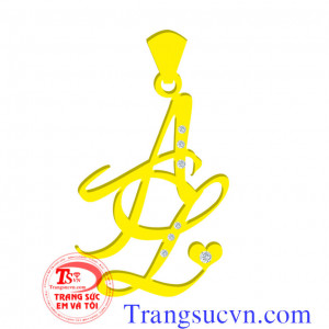 Mặt dây chuyền chữ lồng vàng 18k