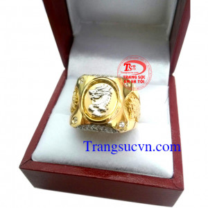 Nhẫn mặt rồng vàng