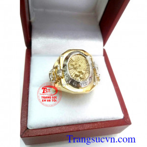 Nhẫn nam rồng nổi 3d