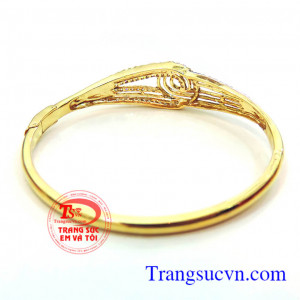 Vòng tay nữ vàng phay