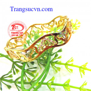 Vòng tay vàng tây đá đẹp