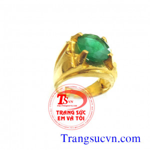Nhẫn nam emerald vàng ta