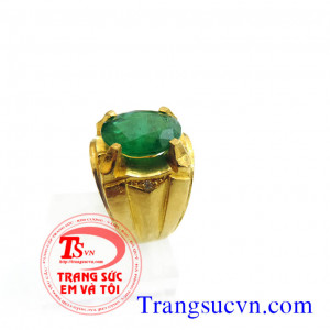 Nhẫn nam emerald vàng ta