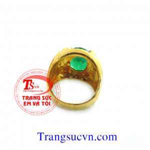Nhẫn nam emerald vàng ta