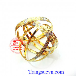 Vòng tuần vàng dẹp