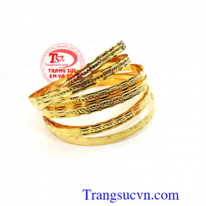 Bộ vòng tuần vàng dẹt đặt vòng tuần quý phái, đảo bảo tuổi vàng,bảo hành 6 tháng,giao hàng tận nơi