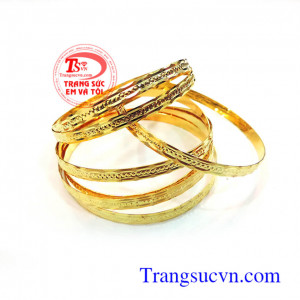 Bộ vòng tuần vàng dẹt đặt vòng tuần quý phái, đảo bảo tuổi vàng,bảo hành 6 tháng,giao hàng tận nơi