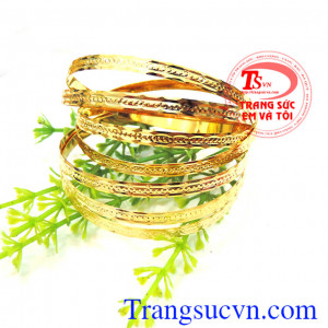 Bộ vòng tuần vàng dẹt đặt vòng tuần quý phái, đảo bảo tuổi vàng,bảo hành 6 tháng,giao hàng tận nơi