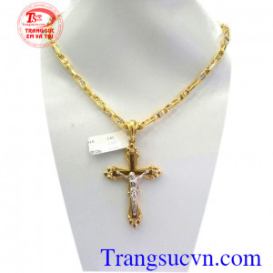 Bộ mặt Thánh Giá vàng đẹp